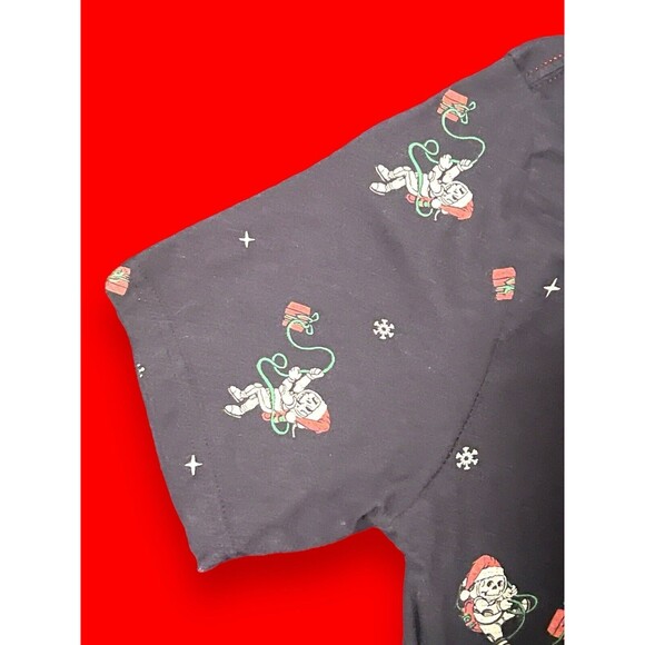 Eighty Eight Mens T-Shirt Blue Santa Claus Aliens Stealing Christmas Size Medium - Picture 6 of 8